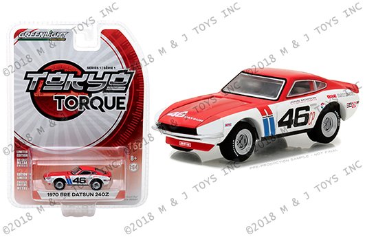GREENLIGHT 1:64 Tokyo Torque Series1 – 1970 Datsun 240Z #46 BRE – John M.