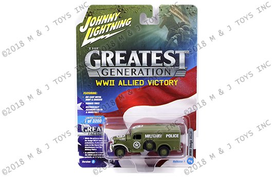 JOHNNY LIGHTNING 1:64 THE GREAT GENERATION WWII ALLIED VICTORY – DODGE WC54