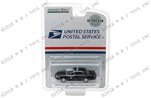 Greenlight 1:64 Hobby Exclusive – 2010 Ford Crown Victoria Police Interceptor (USPS)(Black)