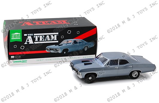 Greenlight 1:18 Artisan Collection – The A-Team (TV Series) – 1967 Chevrolet Impala Sport Sedan (Blue)