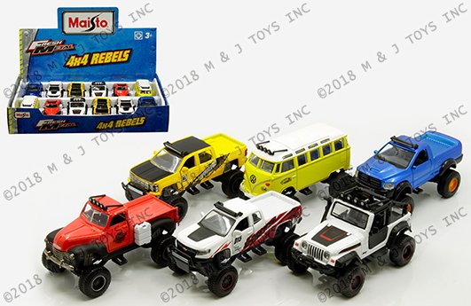Maisto Display – Fresh Metal 4×4 Rebels