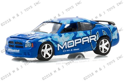 Greenlight 1:64 Hobby Exclusive – 2008 Dodge Charger SRT8 MOPAR (Blue)