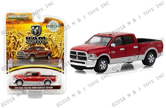 Greenlight 1:64 Hobby Exclusive – 2018 Ram 2500 Big Horn – Harvest Edition (Case IH Red)