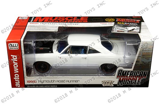 Auto World 1:18 American Muscle – 1969 1/2 Plymouth Road Runner (White) – Hemmings Muscle Machines Cover Car May 2008