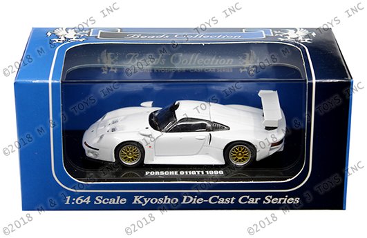 Kyosho 1:64 Beads Collection – Porsche 911 GT1 1996 (White)