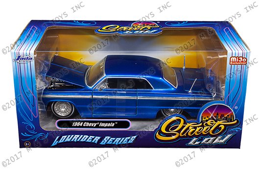 Jada 1:24 W/B – Street Low: Lowrider Series – 1964 Chevrolet Impala (Blue) – MiJo Exclusives