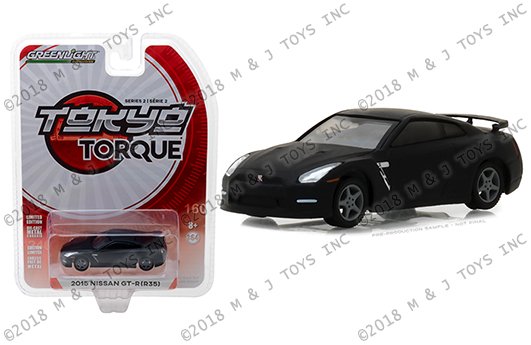 Greenlight 1:64 Tokyo Torque Series 2 – 2015 Nissan Skyline GT-R (R35)(Matte Black)