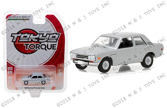 Greenlight 1:64 Tokyo Torque Series 2 – 1970 Datsun 510 (Silver)