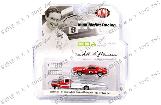 ACME 1:64 DDA Collectibles Series – Allan Moffat Racing #9 1969 Boss 302 Trans Am Mustang with Ford F-350 Ramp Truck