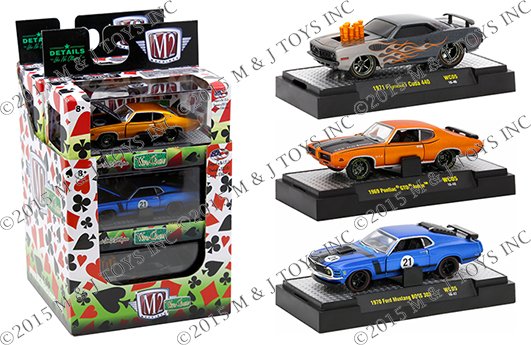 M2 MACHINES 1:64 WILD CARDS RELEASE WC05 ASSORTMENT IN PLASTIC DISPLAY CASES