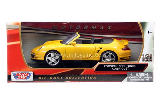 Motor Max 1:24 W/B – Porsche 911 Turbo Cabriolet (Yellow)