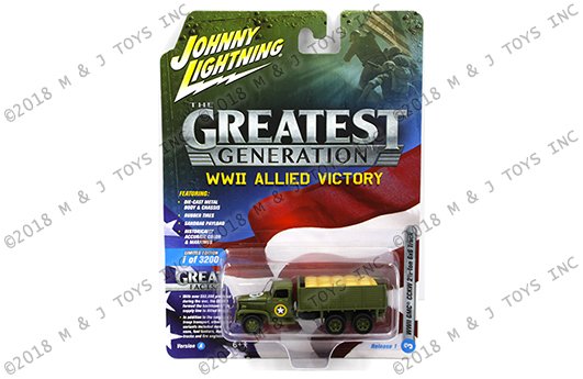 JOHNNY LIGHTNING 1:64 THE GREAT GENERATION WWII ALLIED VICTORY – GMC CCKW 2 1/2 TON 6X6 (1:87)