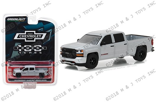 Greenlight 1:64 Anniversary Collection Series 6 – 2018 Chevrolet Silverado – 100th Anniversary Chevy Trucks