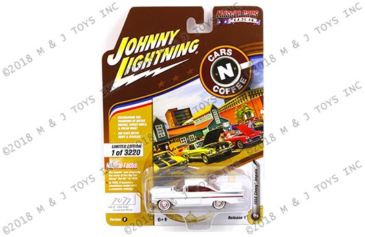 Johnny Lightning 1:64 Muscle Cars USA 2018 Release 1 Version B – 1959 Chevrolet Impala (Snowcrest White)