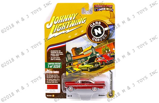 Johnny Lightning 1:64 Muscle Cars USA 2018 Release 1 Version A – 1959 Chevrolet Impala (Roman Red)