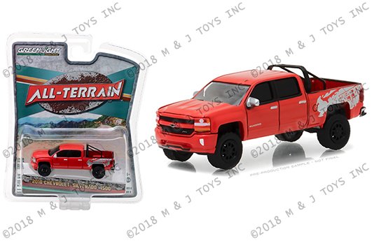 Greenlight 1:64 All-Terrains Series 6 – 2018 Chevrolet Silverado 1500 (Red)