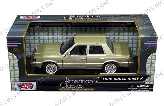 MOTOR MAX 1:24  W/B AMERICAN CLASSICS 1982 DODGE ARIES K