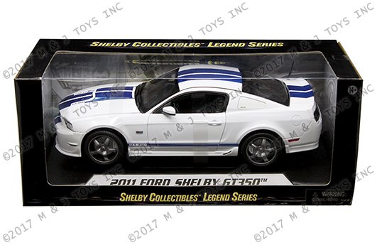 Shelby Collectibles 1:18 Legend Series – 2011 Ford Shelby GT350 with Blue Stripes