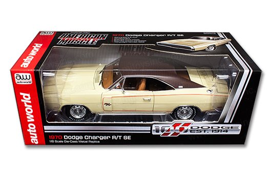 AUTO WORLD 1:18 AMERICAN MUSCLE 1970 DODGE CHARGER R/T SE 100TH ANNIVERSARY