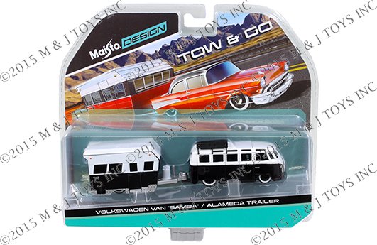 MAISTO 1:64 TOW & GO – VOLKSWAGEN VAN “SAMBA” / ALAMEDA TRAILER