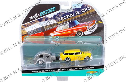 MAISTO 1:64 TOW & GO – 1955 CHEVROLET NOMAD / TRAVELER TRAILER