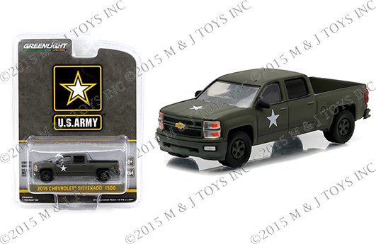 GREENLIGHT 1:64 HOBBY EXCLUSIVE – 2015 CHEVROLET SILVERADO 1500 (US ARMY LSSV)