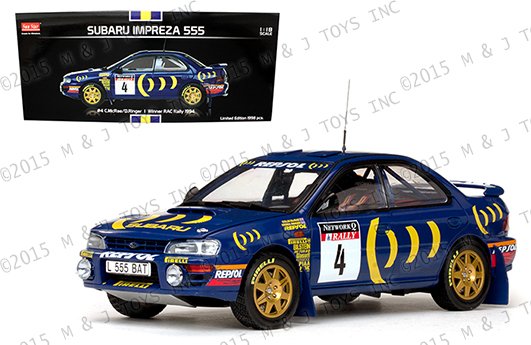 SUNSTAR 1:18 1994 SUBARU IMPREZA 555 #4 – WINNER RAC RALLY 1994