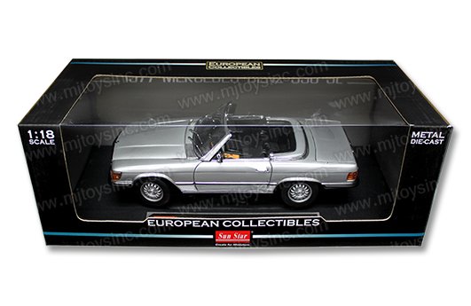 SUNSTAR 1:18 EUROPEAN COLLECTIBLES 1977 MERCEDES-BENZ 350 SL CONVERTIBLE