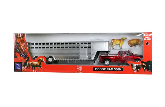 NEWRAY 1:32 TRAILER DODGE RAM 3500 WITH COWS