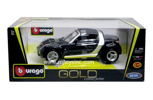 BBURAGO 1:18 GOLD SMART ROADSTER