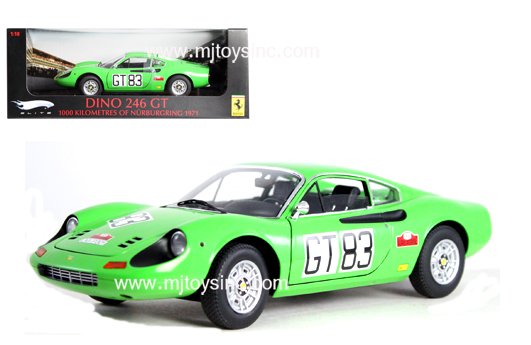 HOT WHEELS 1:18 ELITE FERRARI DINO 246 1000KM NURBUGING #83